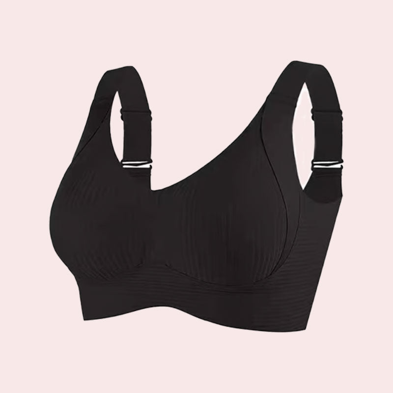 🎁Ribbed push-up bra with adjustable underwires for women
