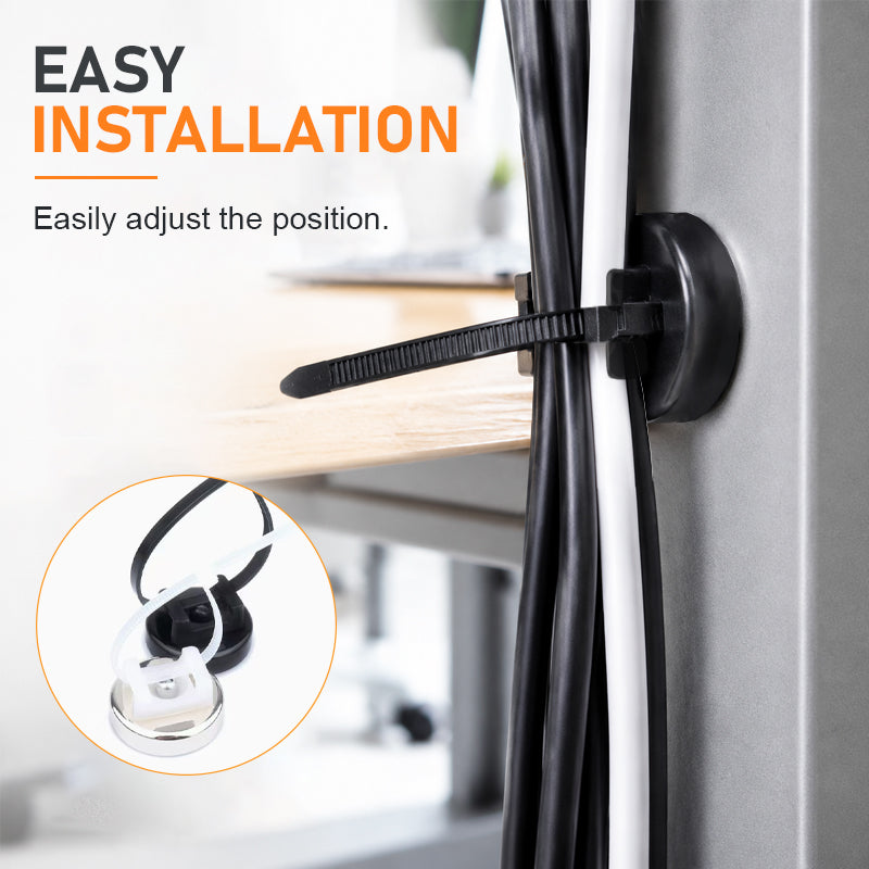 🧲 Compact 16mm Magnetic Cable Tie Mount