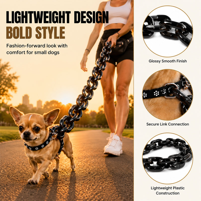 Giant Chain Style Lightweight Plastic Dog Leash for Small Dogs