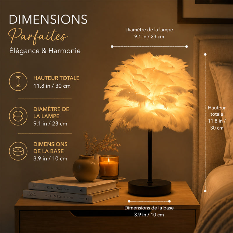 Nordic-Style Decorative "Plume" Table Lamp for the Bedroom