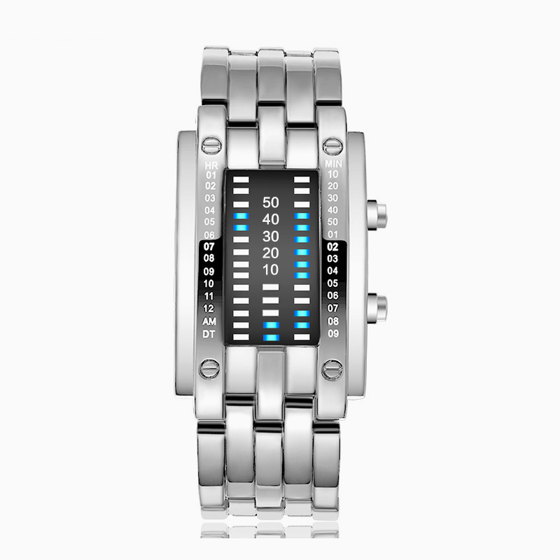LED Dual-Line Binary Personalized Cool Electronic Watch