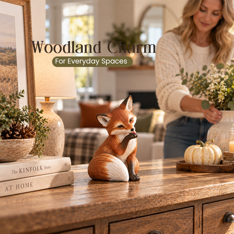 Rustic Red Fox Figurine