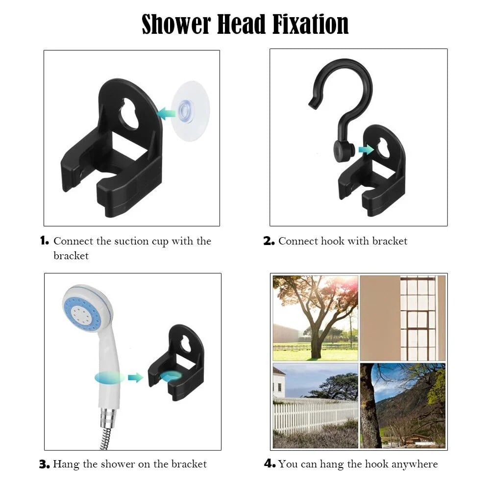 🚿 Stay fresh outdoors - Portable camping shower with adjustable flow - For easy and convenient outdoor cleaning!