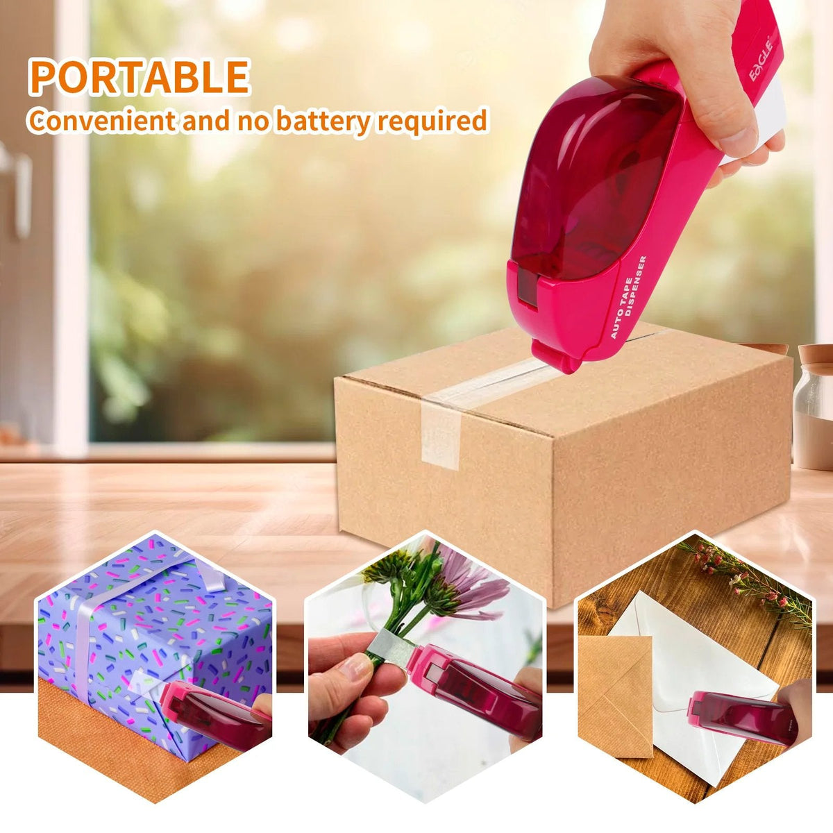 ✂️📦 Automatic Tape Dispenser – Wrap It Up with One Hand!