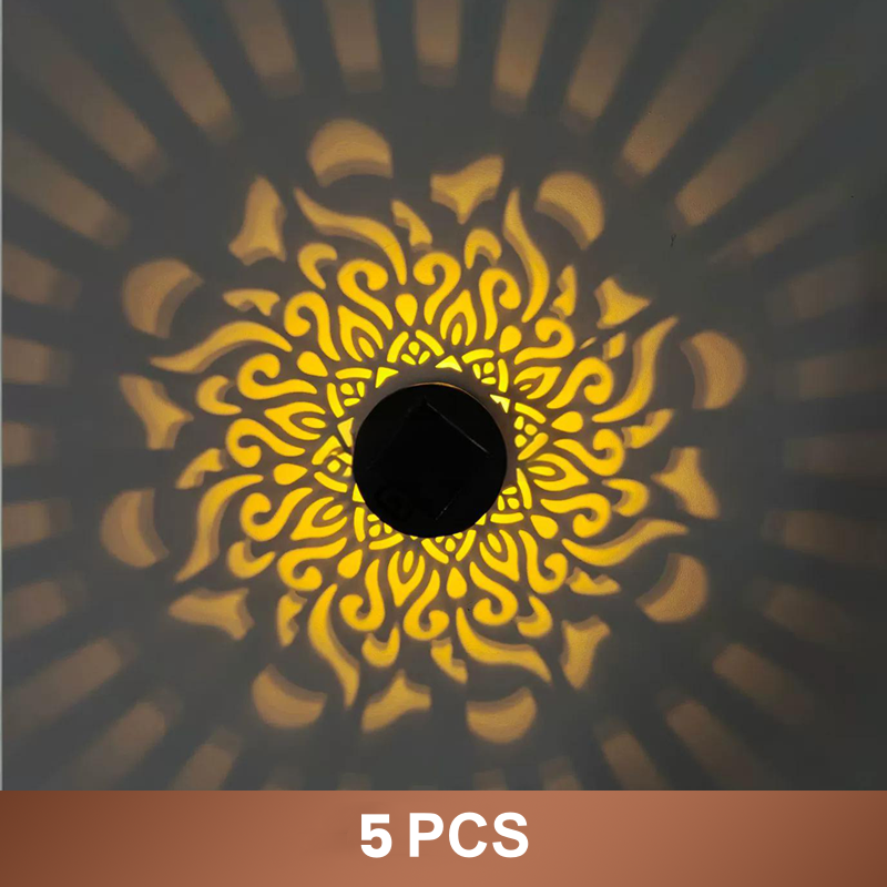 🌞✨ Solar-powered mandala projector lamp