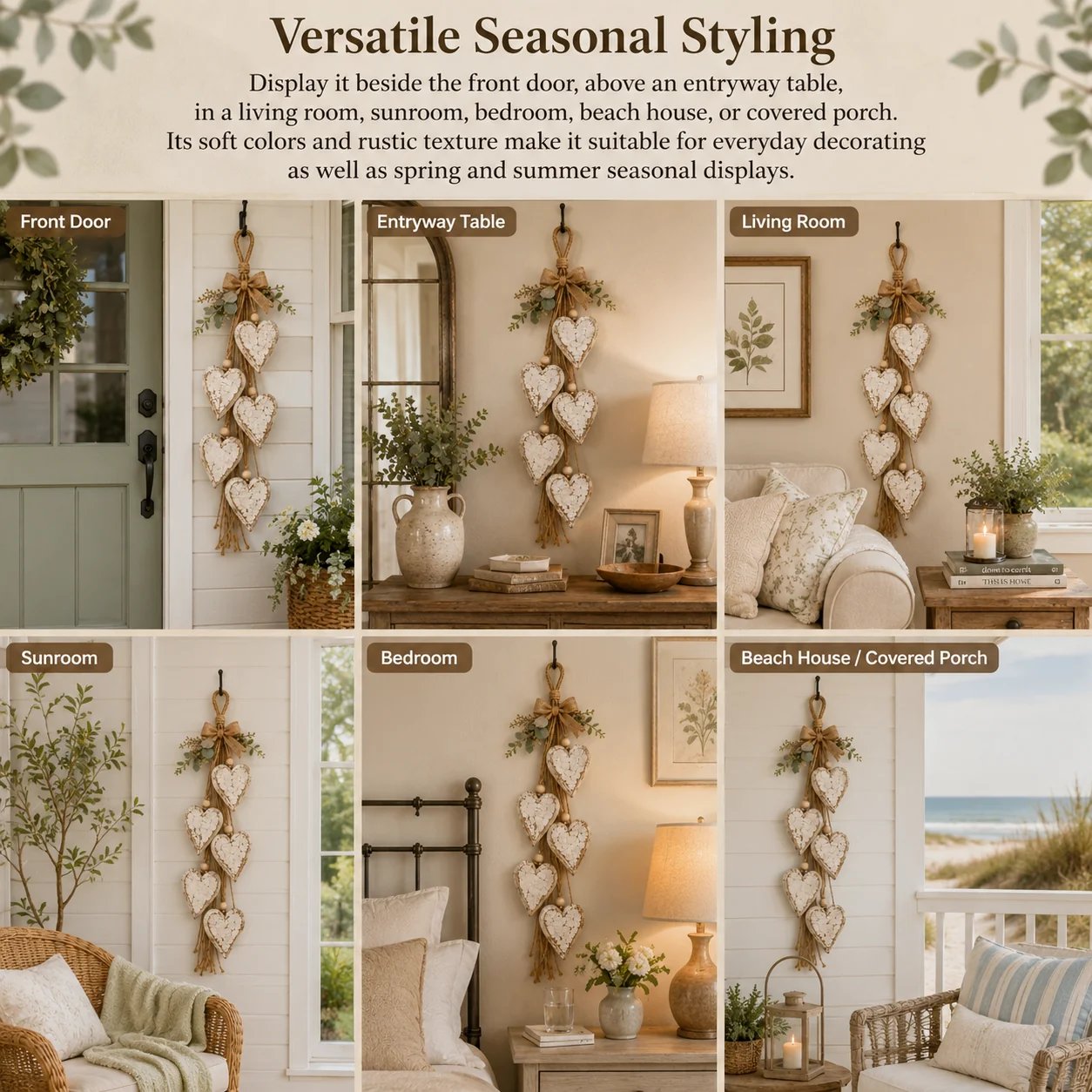🍂🤎Wall decoration: Heart to hang up