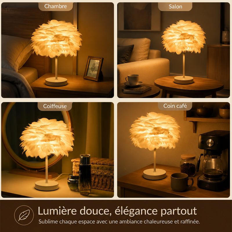 Nordic-Style Decorative "Plume" Table Lamp for the Bedroom