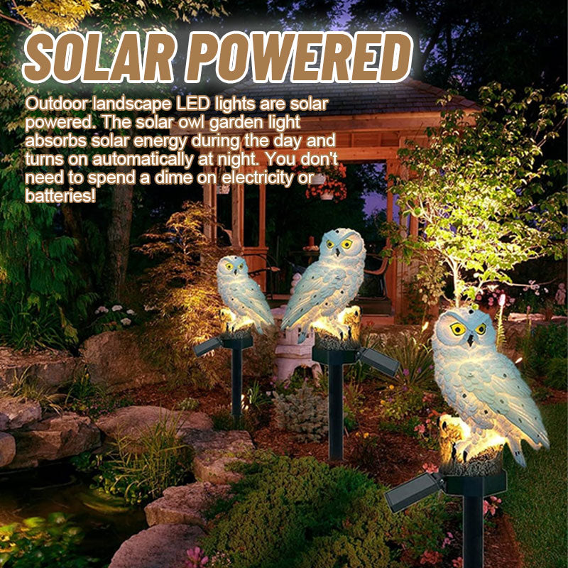 Solar Owl Courtyard Lawn Garden Decorative Light