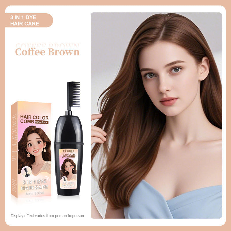 🧴3-in-1 hair dye comb | Easy at-home hair coloring with a built-in brush