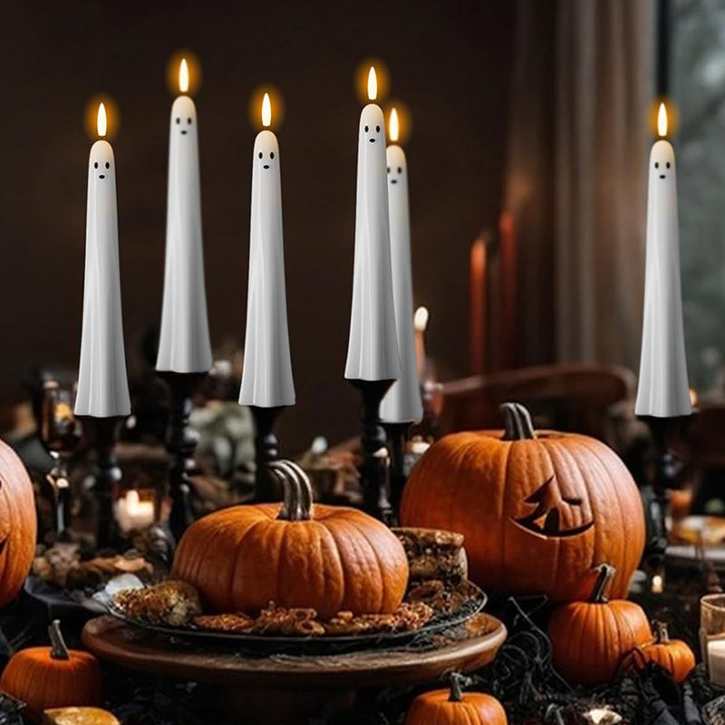 🎃👻 Remote controlled ghost light with 3D flaming wick 👻🎃