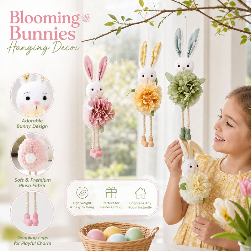 Easter Bunny Doll Flower Pendant – Festive Party Gift Decor