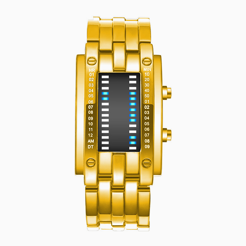 LED Dual-Line Binary Personalized Cool Electronic Watch