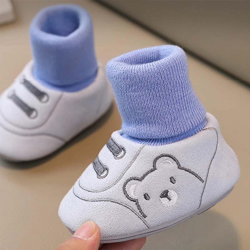 Cute Bear First Walking Shoes Slip-on Toddler Shoes