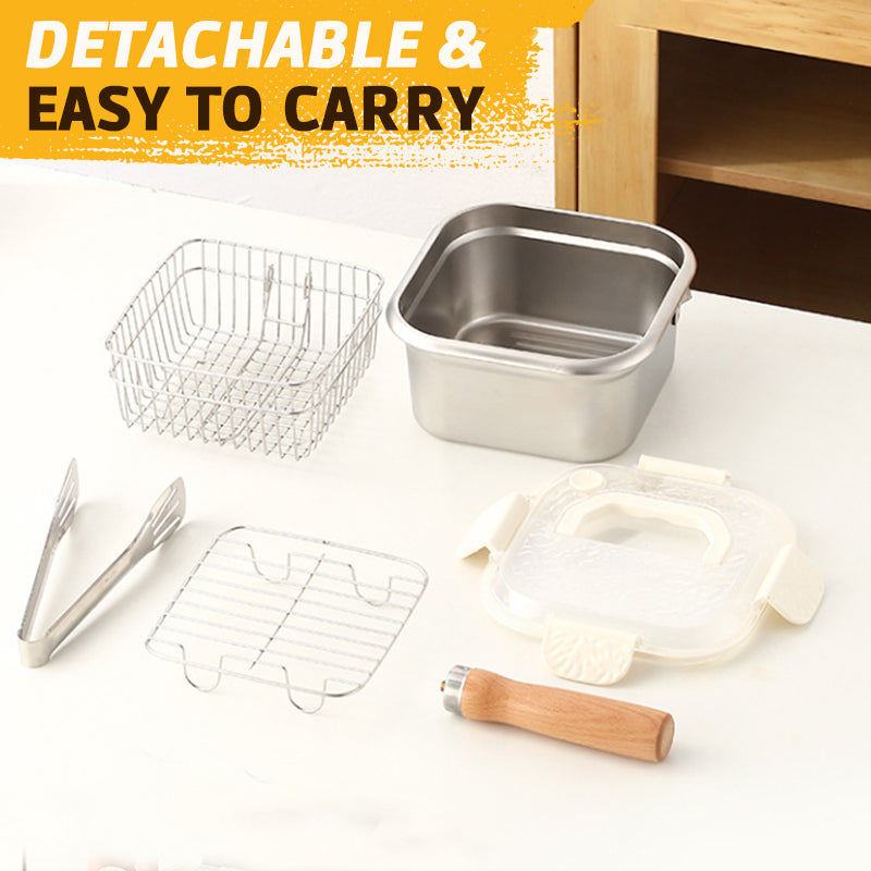 Square Fryer in Stainless Steel