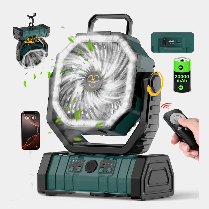 Portable Oscillating Fan with Remote Control