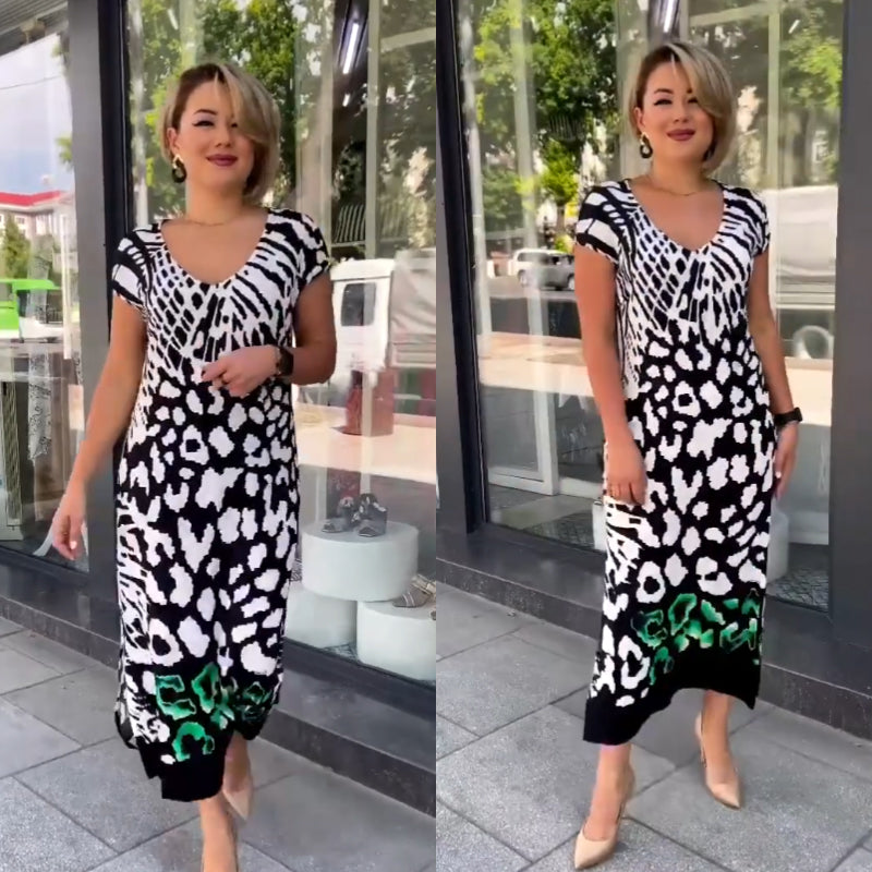 🌸 Fashionable printed long dress | Loose and airy ✨/Fashionable printed long dress