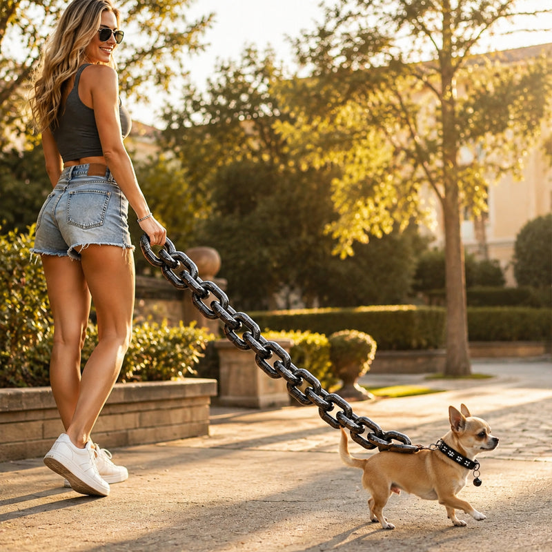 Giant Chain Style Lightweight Plastic Dog Leash for Small Dogs