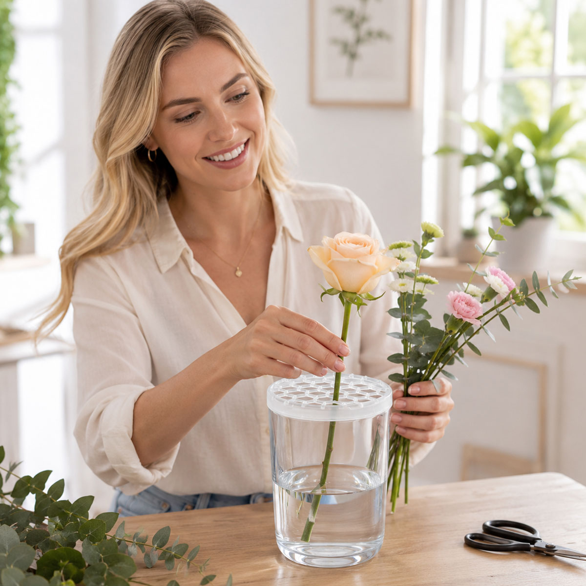 🌸 Honeycomb Silicone Flower Arranging Grid