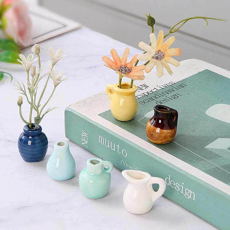 🌼 Ceramic Mini Vase Fridge Magnets