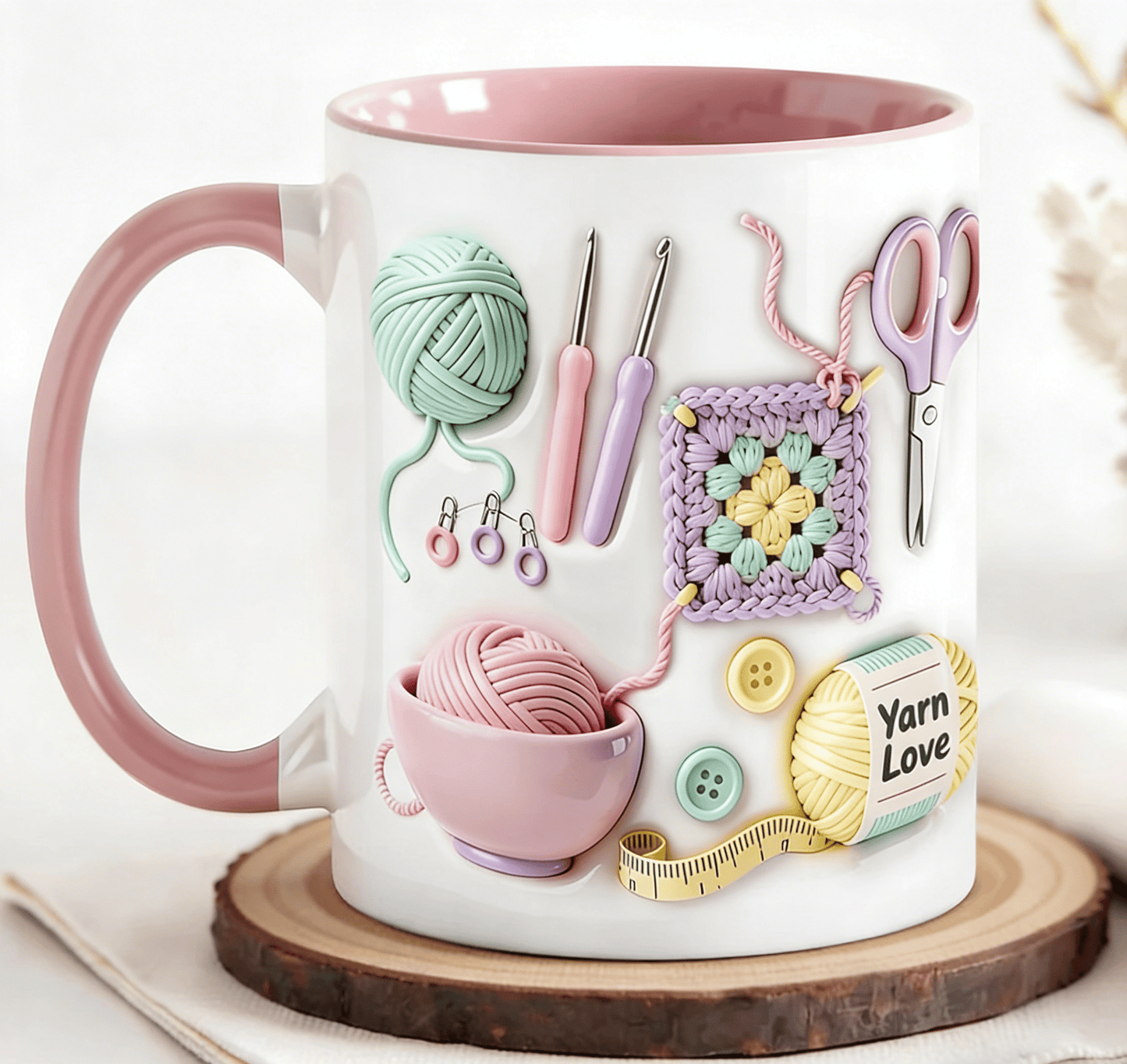 🧶 Mug with "Yarn Love" – A Gift for Crafters and Creative Minds