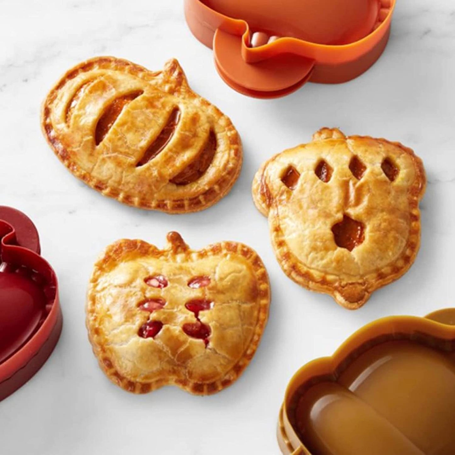 🥧 Holiday Mini Hand Pie Mold Set: 360° Crimped Festive Pastry Press! 🎄