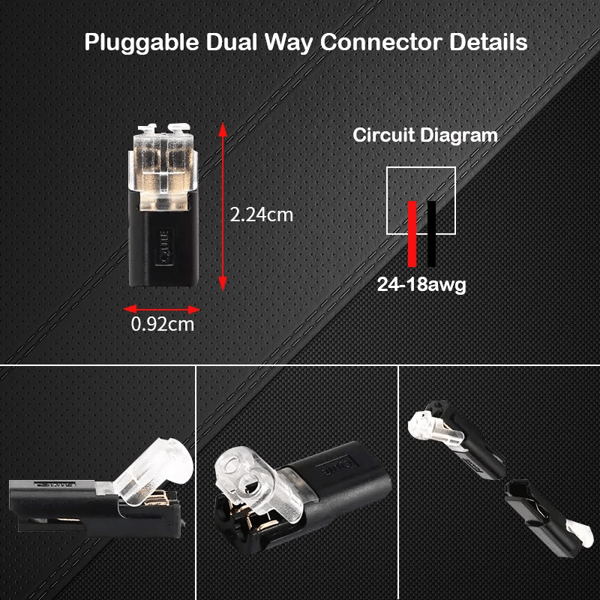🔥Double-wire plug connector with lockable buckle