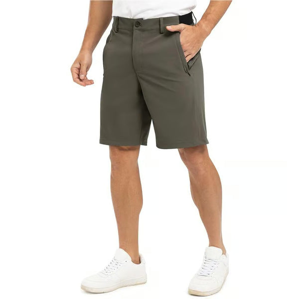 Men's Stretch Quick Dry Casual Work Golf Shorts, Five-Point Shorts