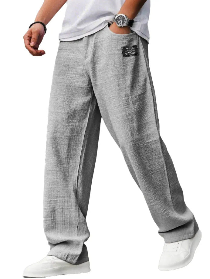 Breathable Men's Pants with a Straight Fit