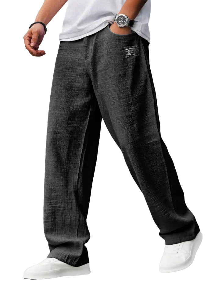 Breathable Men's Pants with a Straight Fit