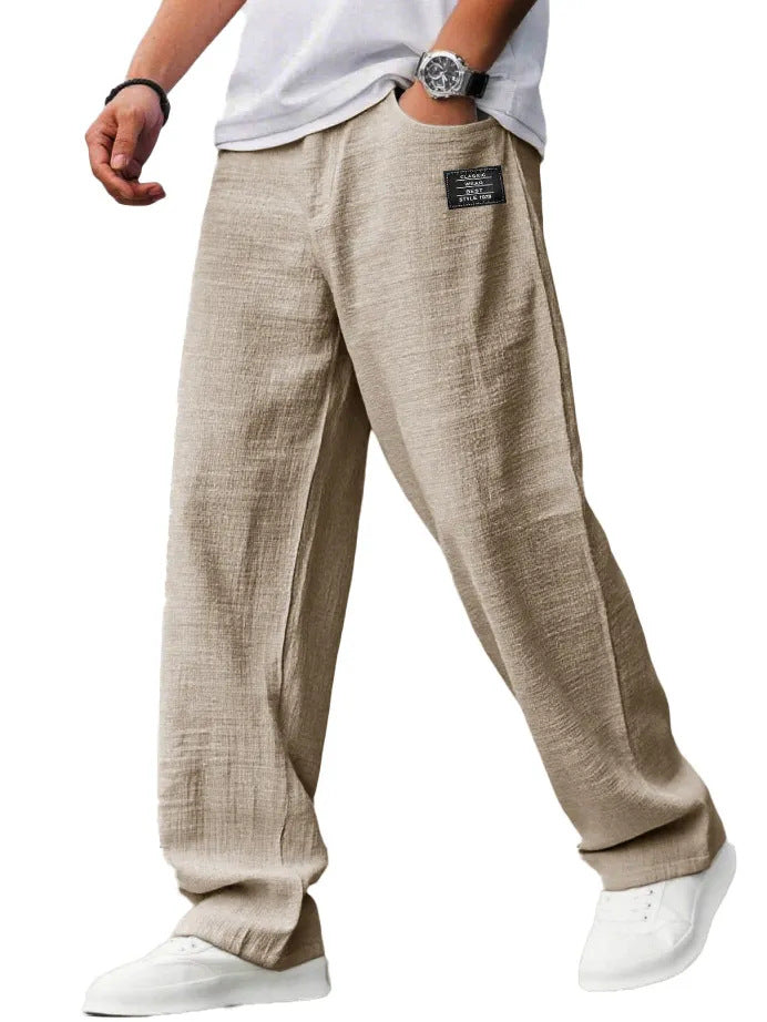 Breathable Men's Pants with a Straight Fit