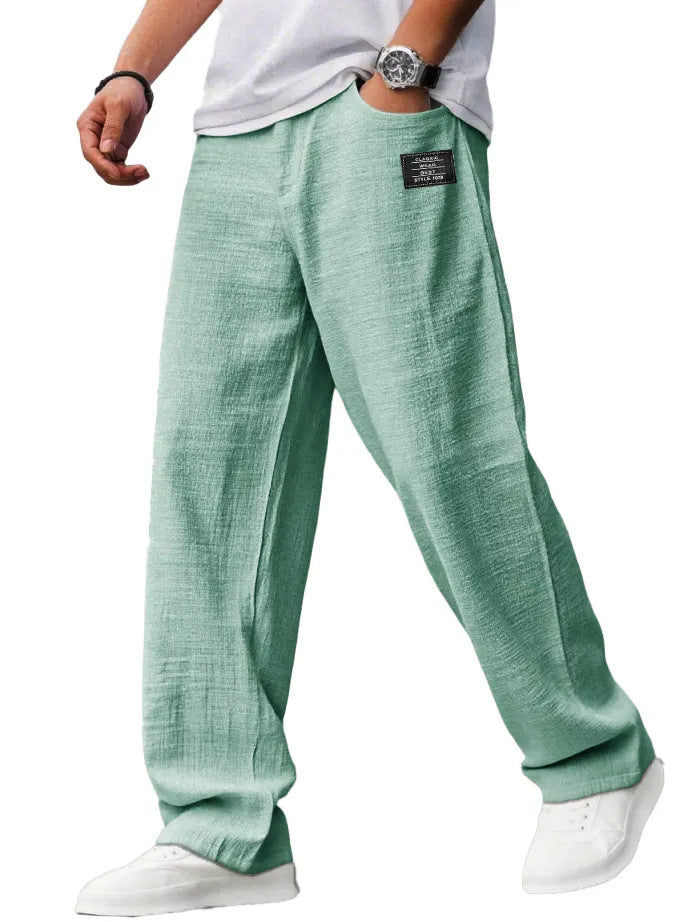 Breathable Men's Pants with a Straight Fit