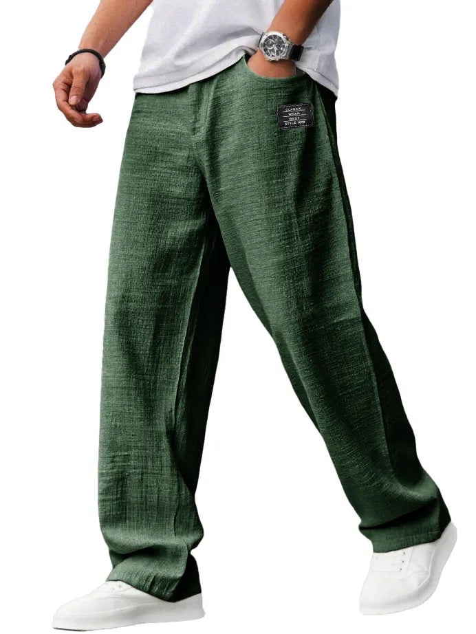 Breathable Men's Pants with a Straight Fit