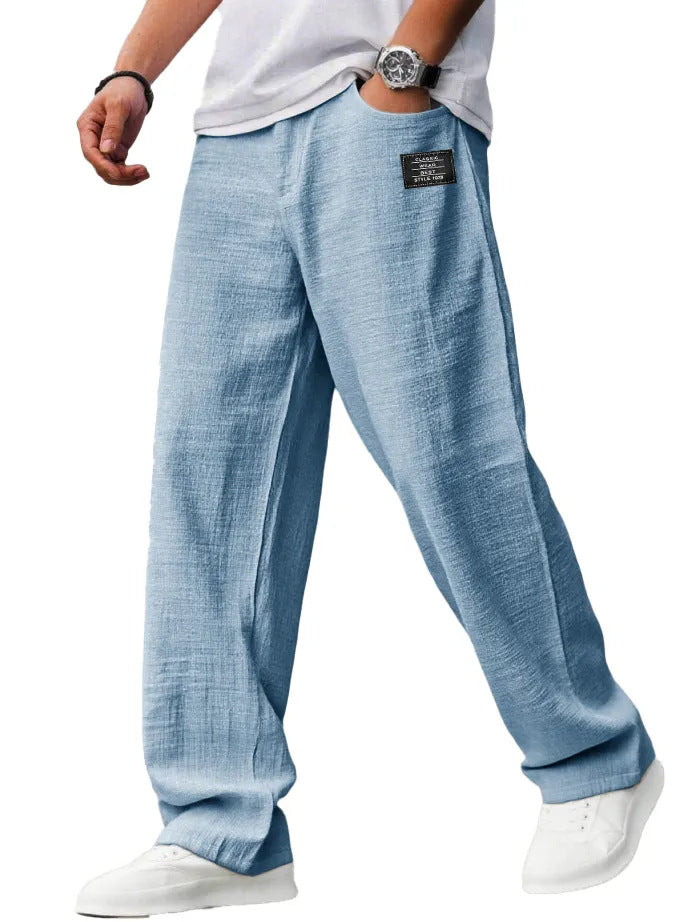 Breathable Men's Pants with a Straight Fit