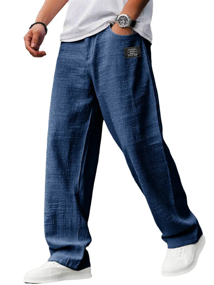 Breathable Men's Pants with a Straight Fit