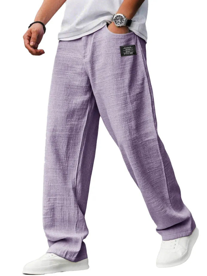 Breathable Men's Pants with a Straight Fit