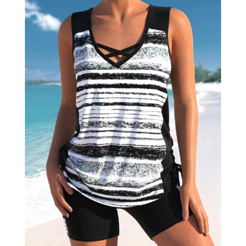 Two-Piece Bikini – High-Waisted with Bandeau Top – Perfect for the Beach 👙🏖️