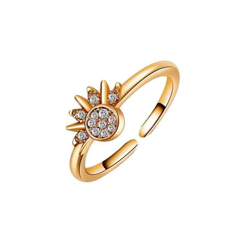 "Sun and Moon Shining Together" — New Stackable Open-Band Rings: A Unique, Diamond-Embellished Ring Set