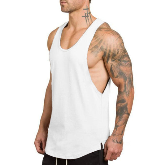 Men's Deep-Cut Bodybuilding & Fitness Vest — Solid Color, Summer V-Neck, Versatile Training Undershirt