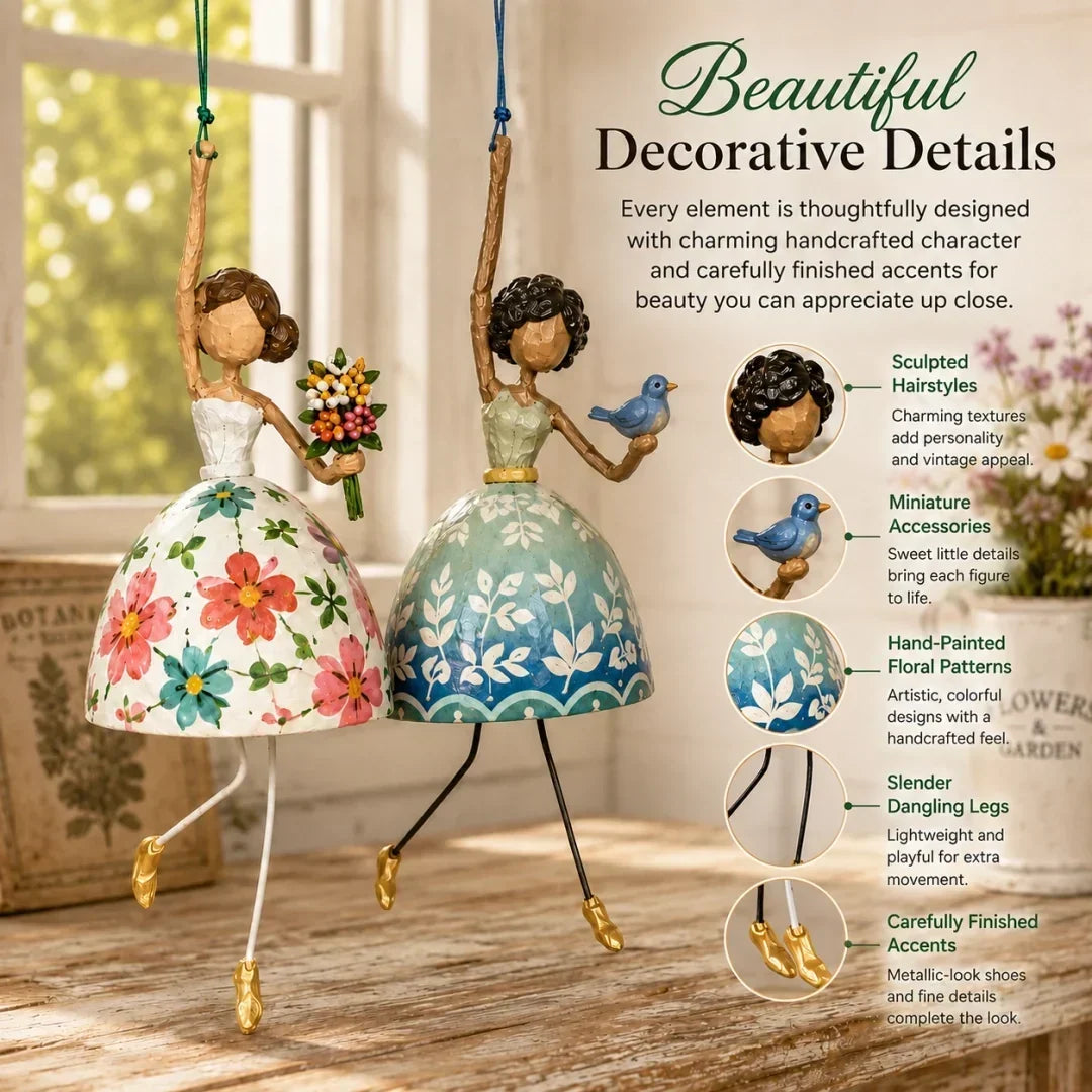 💃🌸 Let Your Space Dance — Whimsical Dancing Lady Hanging Ornament