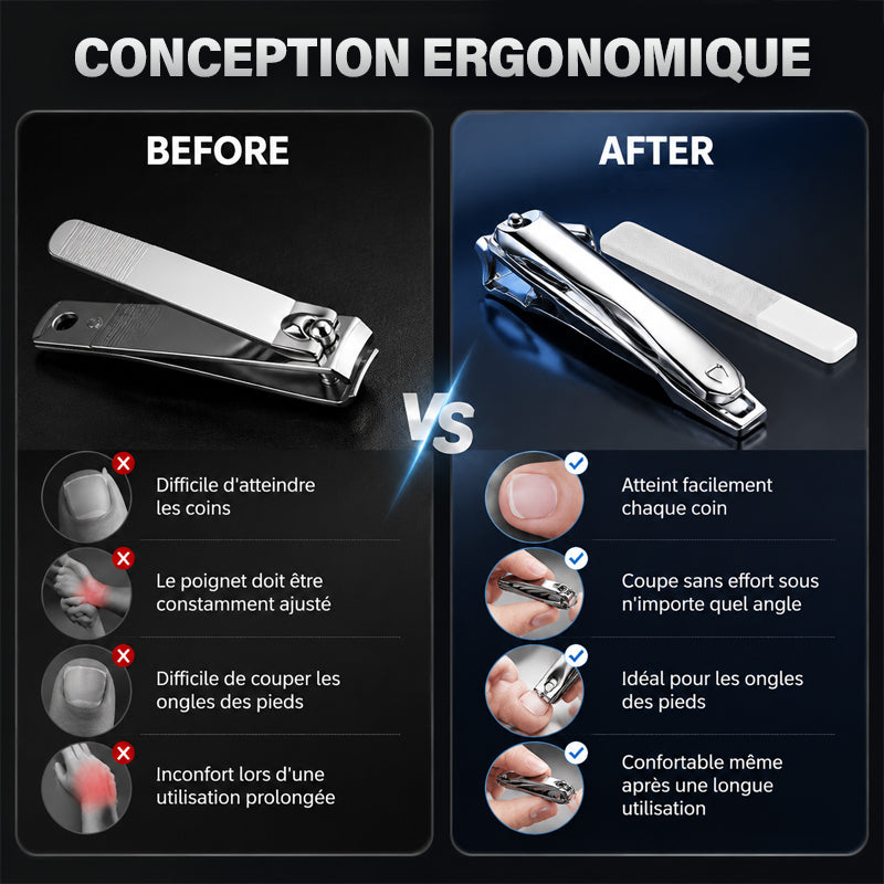 360-Degree Rotating Stainless Steel Multi-Purpose Nail Clipper