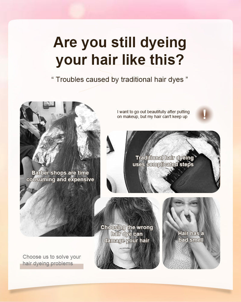 🧴3-in-1 hair dye comb | Easy at-home hair coloring with a built-in brush