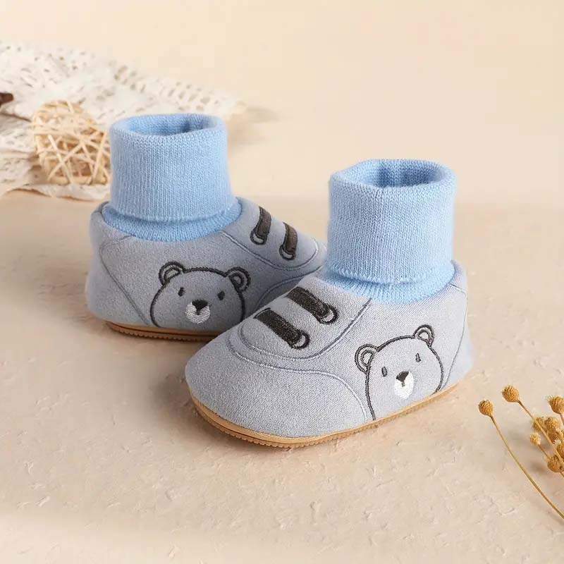 Cute Bear First Walking Shoes Slip-on Toddler Shoes