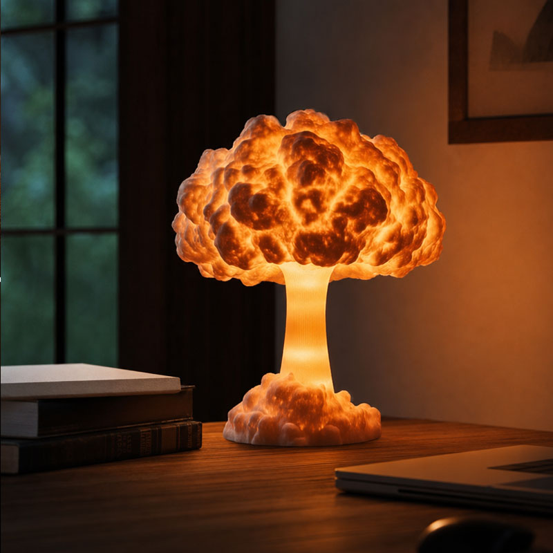 Mushroom Cloud LED Desk Lamp | Unique Desktop Ornament USB Powered