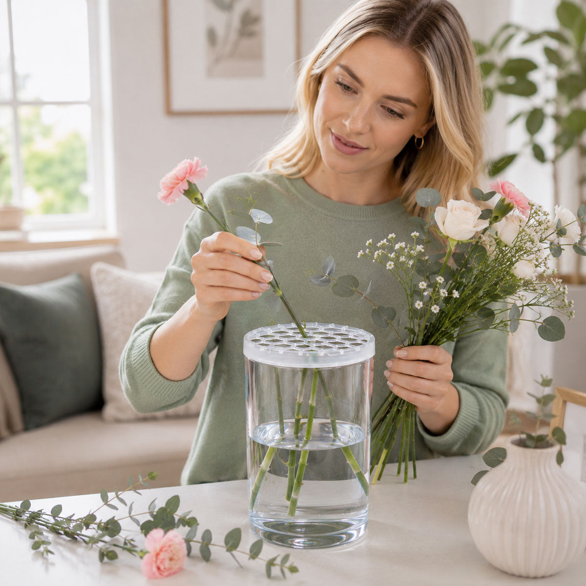 🌸 Honeycomb Silicone Flower Arranging Grid