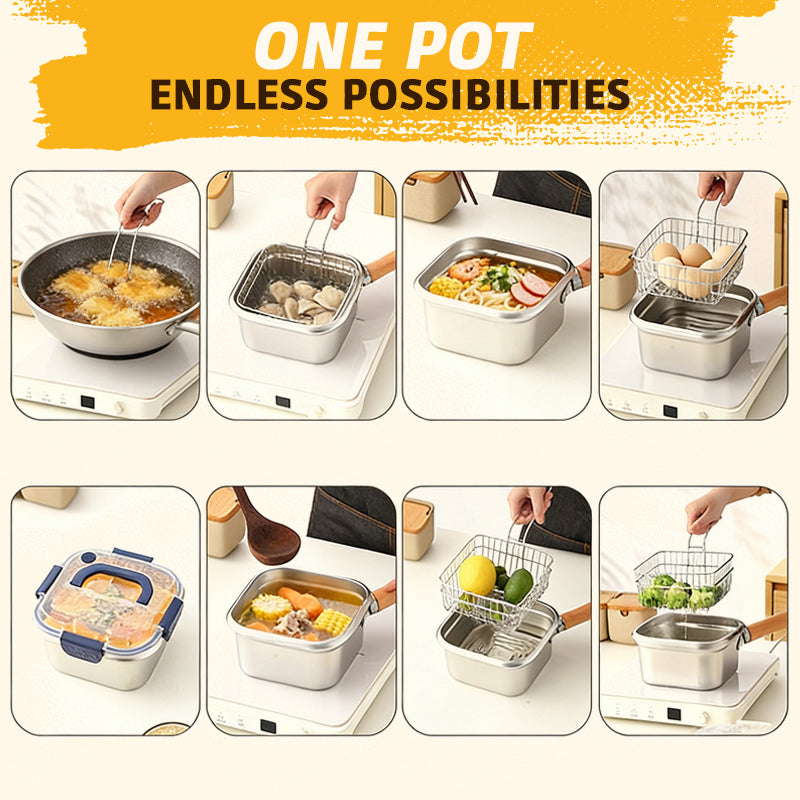 Square Fryer in Stainless Steel