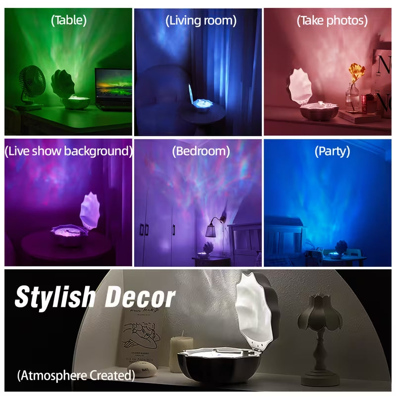 Enchanted Shell 3-in-1 Aurora Projector & Bluetooth Speaker
