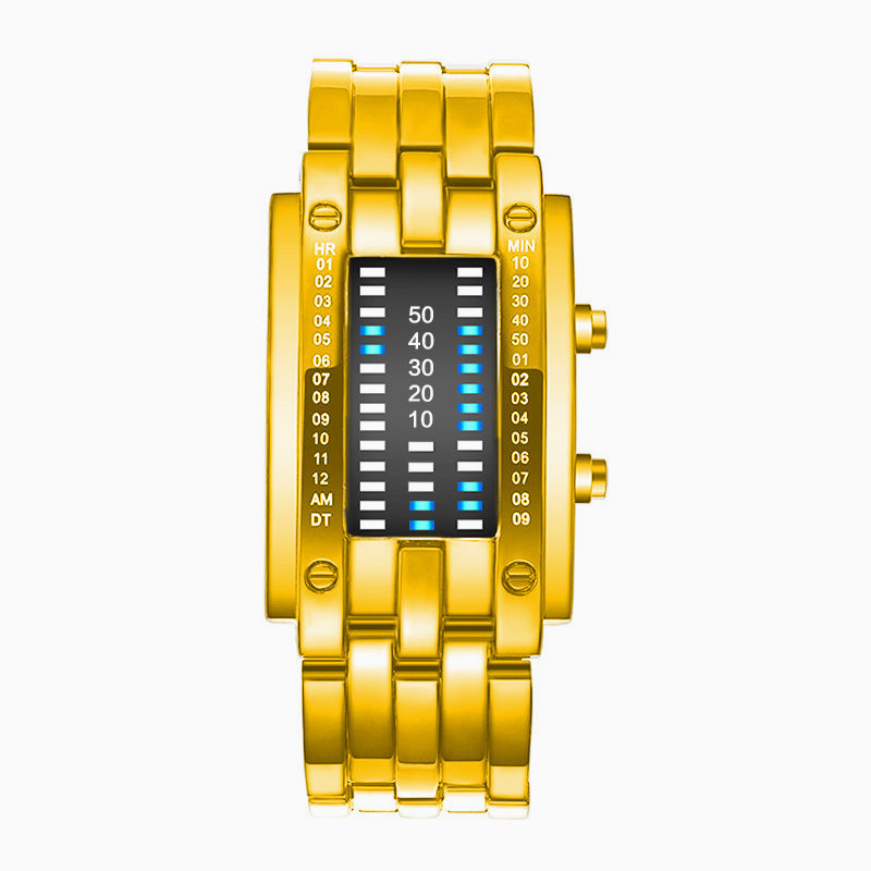 LED Dual-Line Binary Personalized Cool Electronic Watch