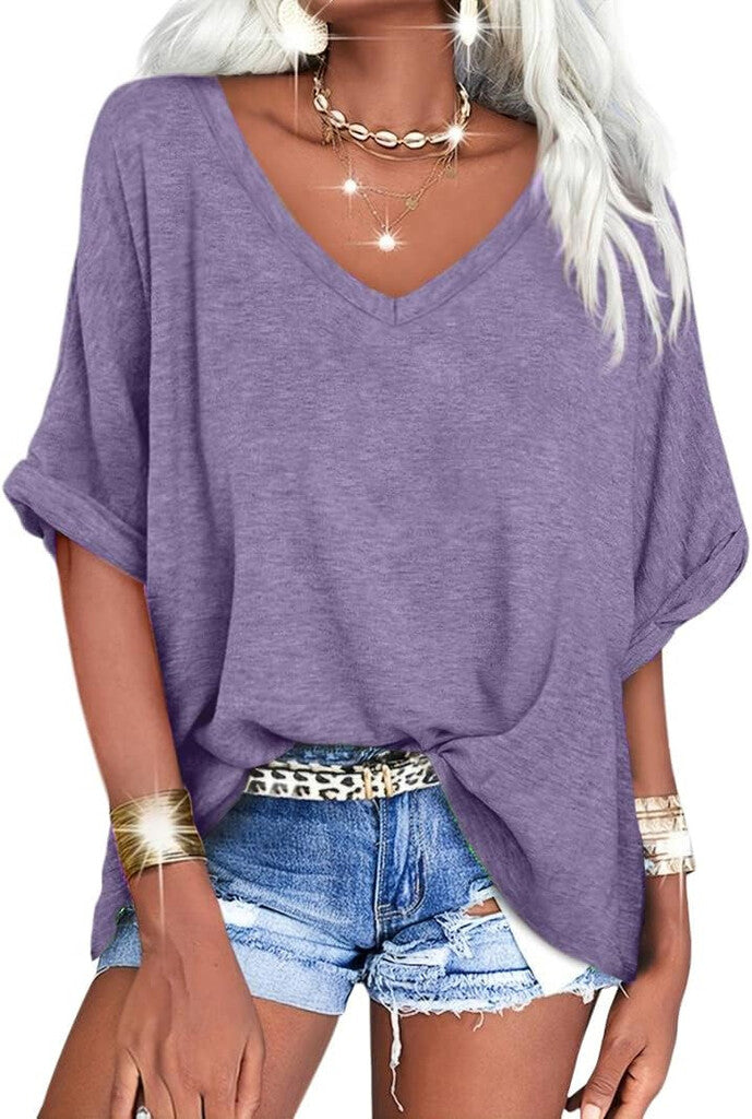 👕 LIMITED-TIME 50% OFF! ✨ Women's Casual Loose Top – V-Neck, Comfortable ✨