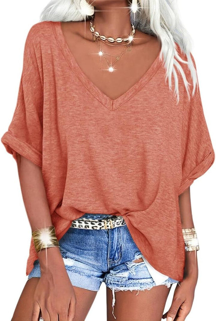 👕 LIMITED-TIME 50% OFF! ✨ Women's Casual Loose Top – V-Neck, Comfortable ✨