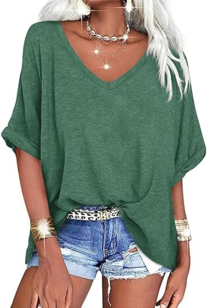 👕 LIMITED-TIME 50% OFF! ✨ Women's Casual Loose Top – V-Neck, Comfortable ✨